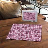 Pink Palaka Hawaii Puzzle Hawaiian Lehua Blossoms LT05 - Polynesian Pride
