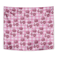 Pink Palaka Hawaii Tapestry Hawaiian Lehua Blossoms
