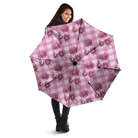 Pink Palaka Hawaii Umbrella Hawaiian Lehua Blossoms