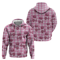 Pink Palaka Hawaii Zip Hoodie Hawaiian Lehua Blossoms LT05 - Polynesian Pride