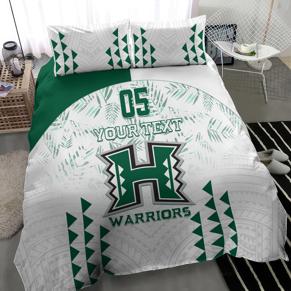 Custom Hawaii Football Bedding Set Rainbow Warriors Kakau Pattern LT05 - Polynesian Pride