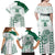 Custom Hawaii Football Family Matching Off Shoulder Maxi Dress and Hawaiian Shirt Rainbow Warriors Kakau Pattern LT05 - Polynesian Pride