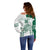 Custom Hawaii Football Off Shoulder Sweater Rainbow Warriors Kakau Pattern LT05 - Polynesian Pride