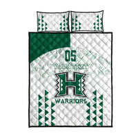 Custom Hawaii Football Quilt Bed Set Rainbow Warriors Kakau Pattern LT05 - Polynesian Pride