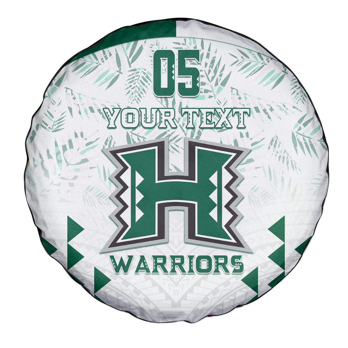 Custom Hawaii Football Spare Tire Cover Rainbow Warriors Kakau Pattern LT05 - Polynesian Pride
