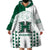 Custom Hawaii Football Wearable Blanket Hoodie Rainbow Warriors Kakau Pattern LT05 - Polynesian Pride