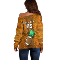 Custom Hawaii Honolulu Football Bowl Off Shoulder Sweater Simple Style LT05 - Polynesian Pride