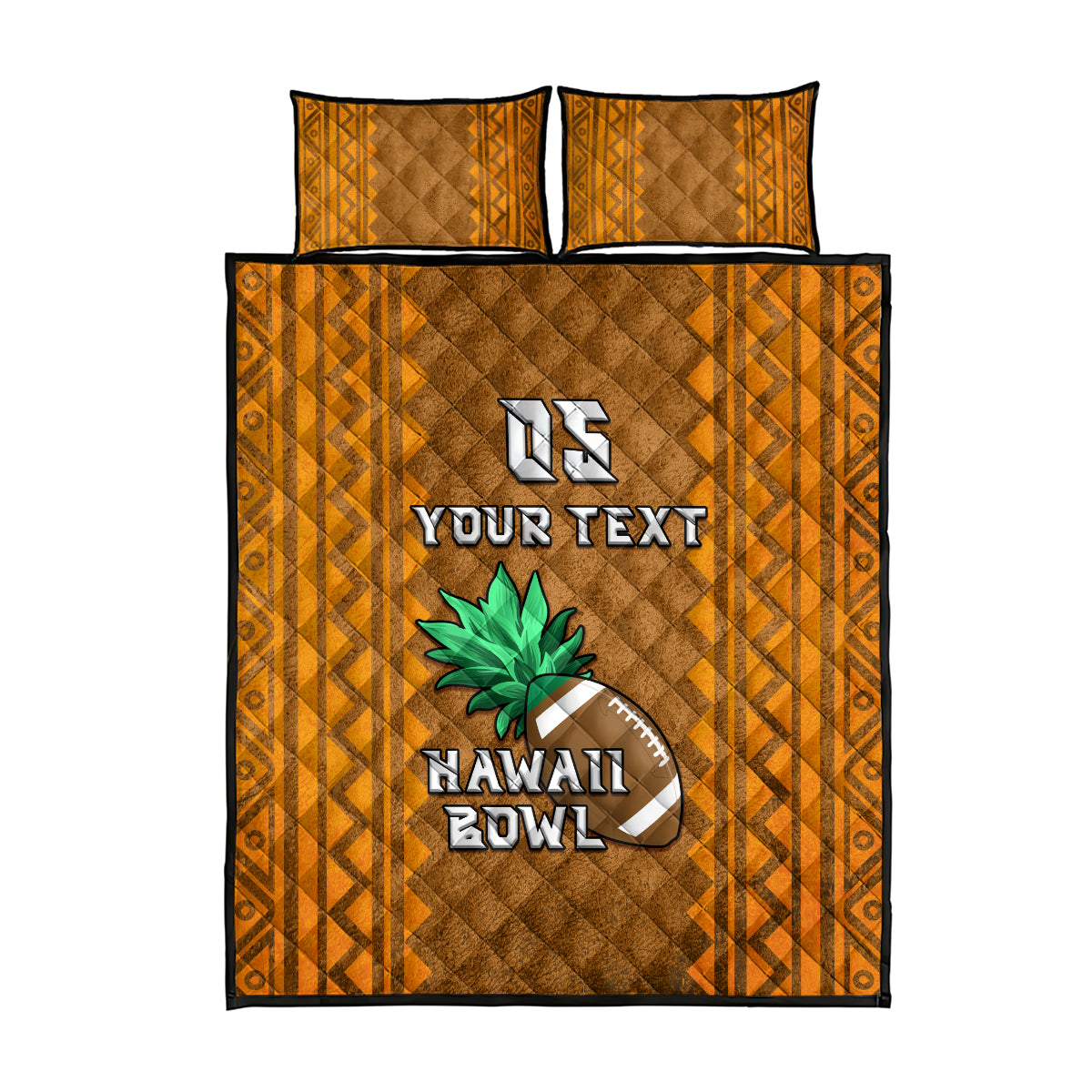 Custom Hawaii Honolulu Football Bowl Quilt Bed Set Simple Style LT05 - Polynesian Pride