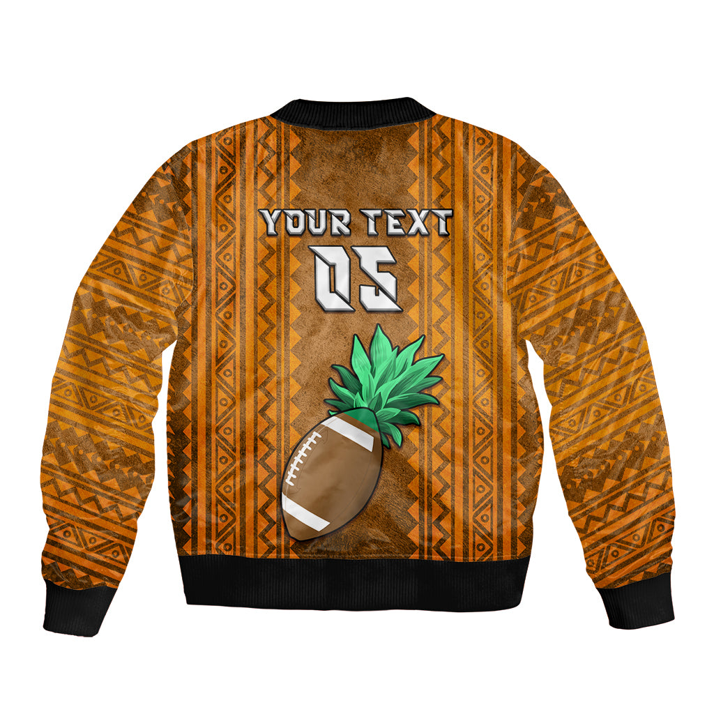 Custom Hawaii Honolulu Football Bowl Sleeve Zip Bomber Jacket Simple Style LT05 - Polynesian Pride