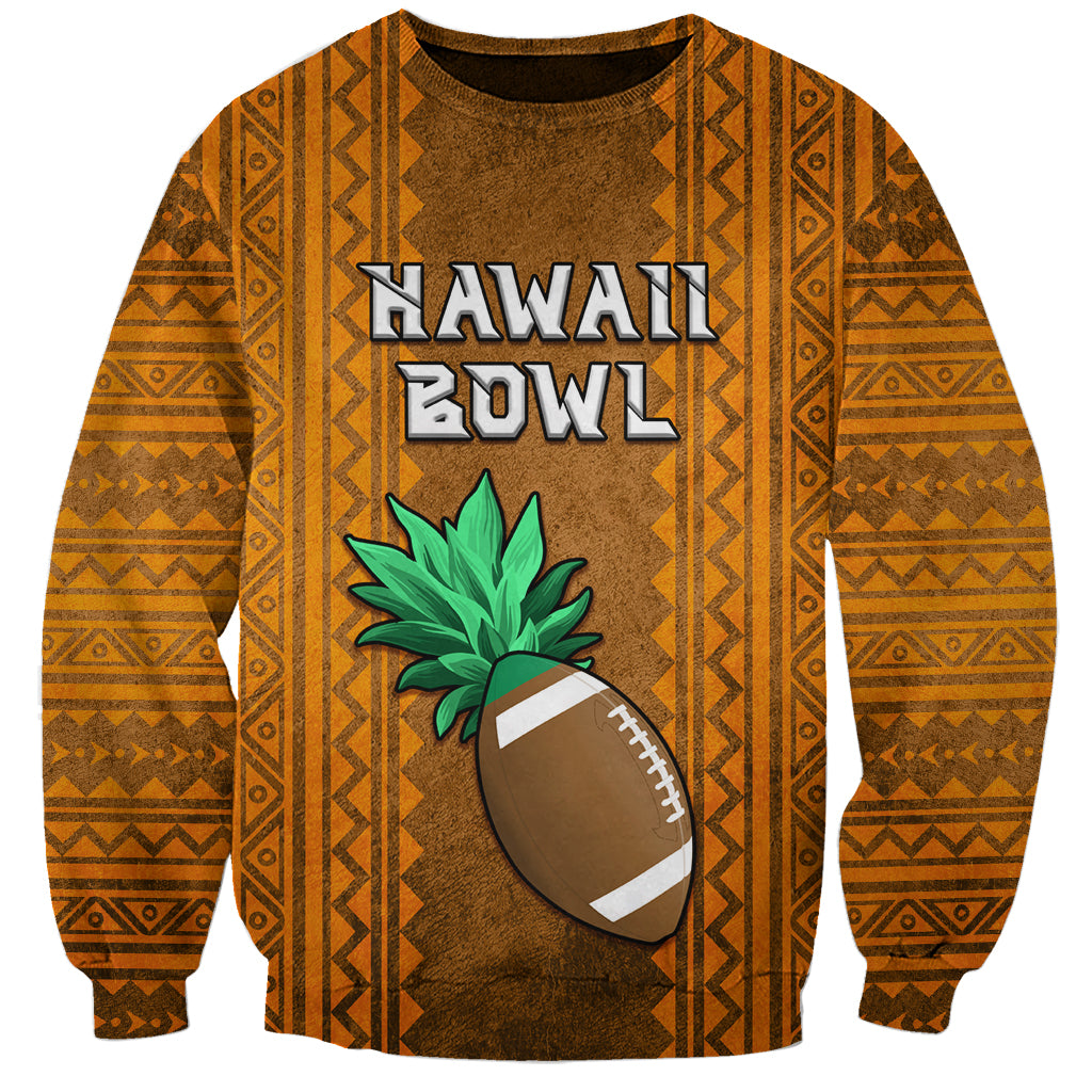 Custom Hawaii Honolulu Football Bowl Sweatshirt Simple Style LT05 Unisex Brown - Polynesian Pride