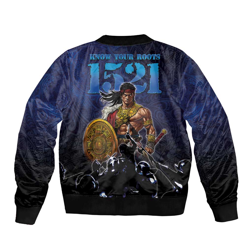 Philippines The First Hero Sleeve Zip Bomber Jacket Lapu Lapu Know Your Roots