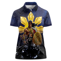 Philippines The First Hero Women Polo Shirt Lapu Lapu Know Your Roots LT05 Female Navy - Polynesian Pride