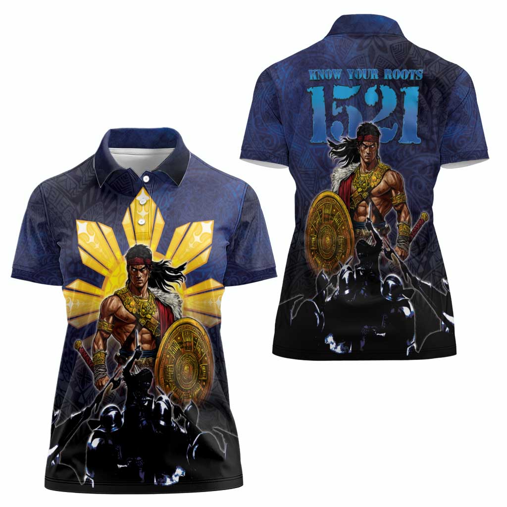 Philippines The First Hero Women Polo Shirt Lapu Lapu Know Your Roots LT05 - Polynesian Pride