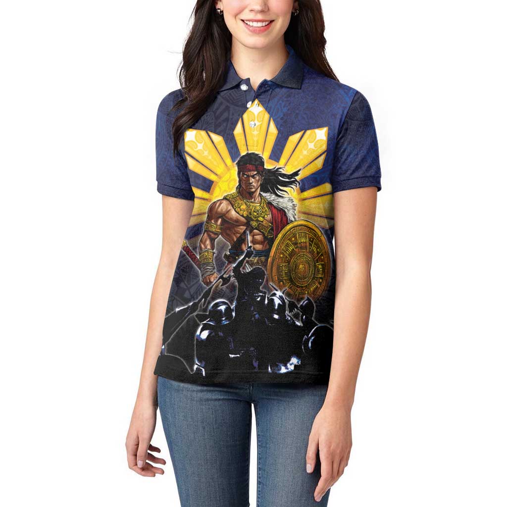Philippines The First Hero Women Polo Shirt Lapu Lapu Know Your Roots LT05 - Polynesian Pride