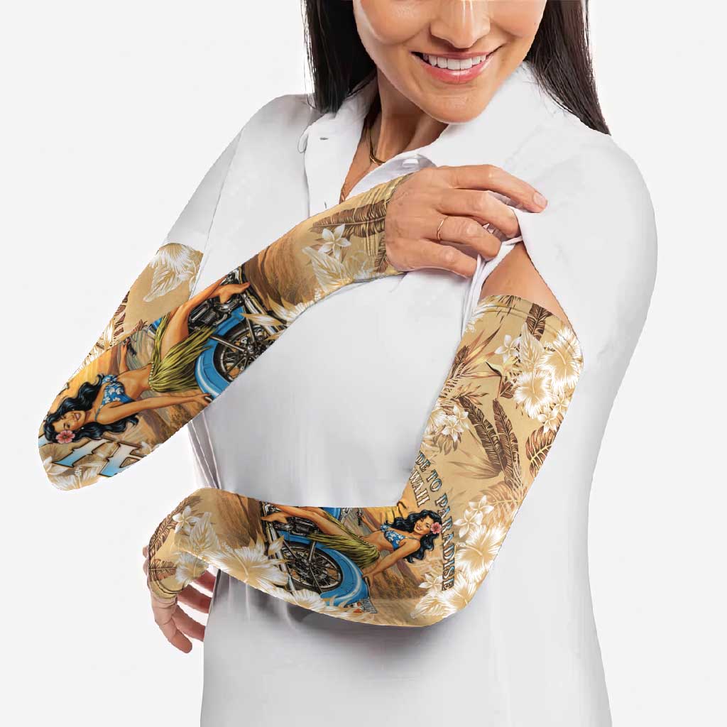 Aloha Hawaii Biker Arm Sleeves Ride To Paradise LT05 - Polynesian Pride