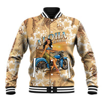 Aloha Hawaii Biker Baseball Jacket Ride To Paradise