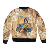Aloha Hawaii Biker Bomber Jacket Ride To Paradise LT05 - Polynesian Pride