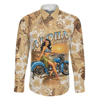 Aloha Hawaii Biker Family Matching Off The Shoulder Long Sleeve Dress and Hawaiian Shirt Ride To Paradise