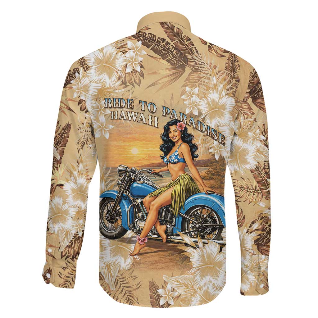 Aloha Hawaii Biker Family Matching Tank Maxi Dress and Hawaiian Shirt Ride To Paradise