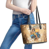 Aloha Hawaii Biker Leather Tote Bag Ride To Paradise LT05 - Polynesian Pride