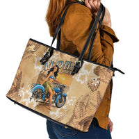 Aloha Hawaii Biker Leather Tote Bag Ride To Paradise LT05 - Polynesian Pride