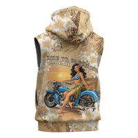 Aloha Hawaii Biker Sleeveless Hoodie Ride To Paradise LT05 - Polynesian Pride