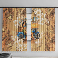 Aloha Hawaii Biker Window Curtain Ride To Paradise