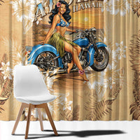 Aloha Hawaii Biker Window Curtain Ride To Paradise