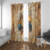 Aloha Hawaii Biker Window Curtain Ride To Paradise