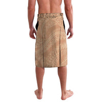Polynesian Women's Day Lavalava Brown Hibiscus Flowers With Polynesian Pattern