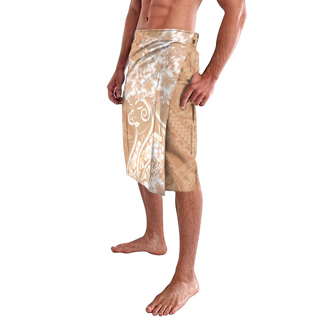 Polynesian Women's Day Lavalava Brown Hibiscus Flowers With Polynesian Pattern