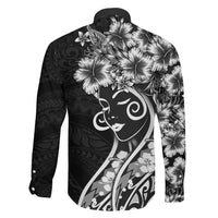 Polynesian Women's Day Family Matching Puletasi and Hawaiian Shirt Black Hibiscus Flowers With Polynesian Pattern LT05 - Polynesian Pride