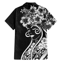 Polynesian Women's Day Family Matching Summer Maxi Dress and Hawaiian Shirt Black Hibiscus Flowers With Polynesian Pattern LT05 - Polynesian Pride