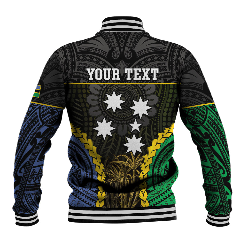 Personalised South Sea Islanders And Gilbert Islands Baseball Jacket Kanakas Polynesian Pattern LT05 - Polynesian Pride
