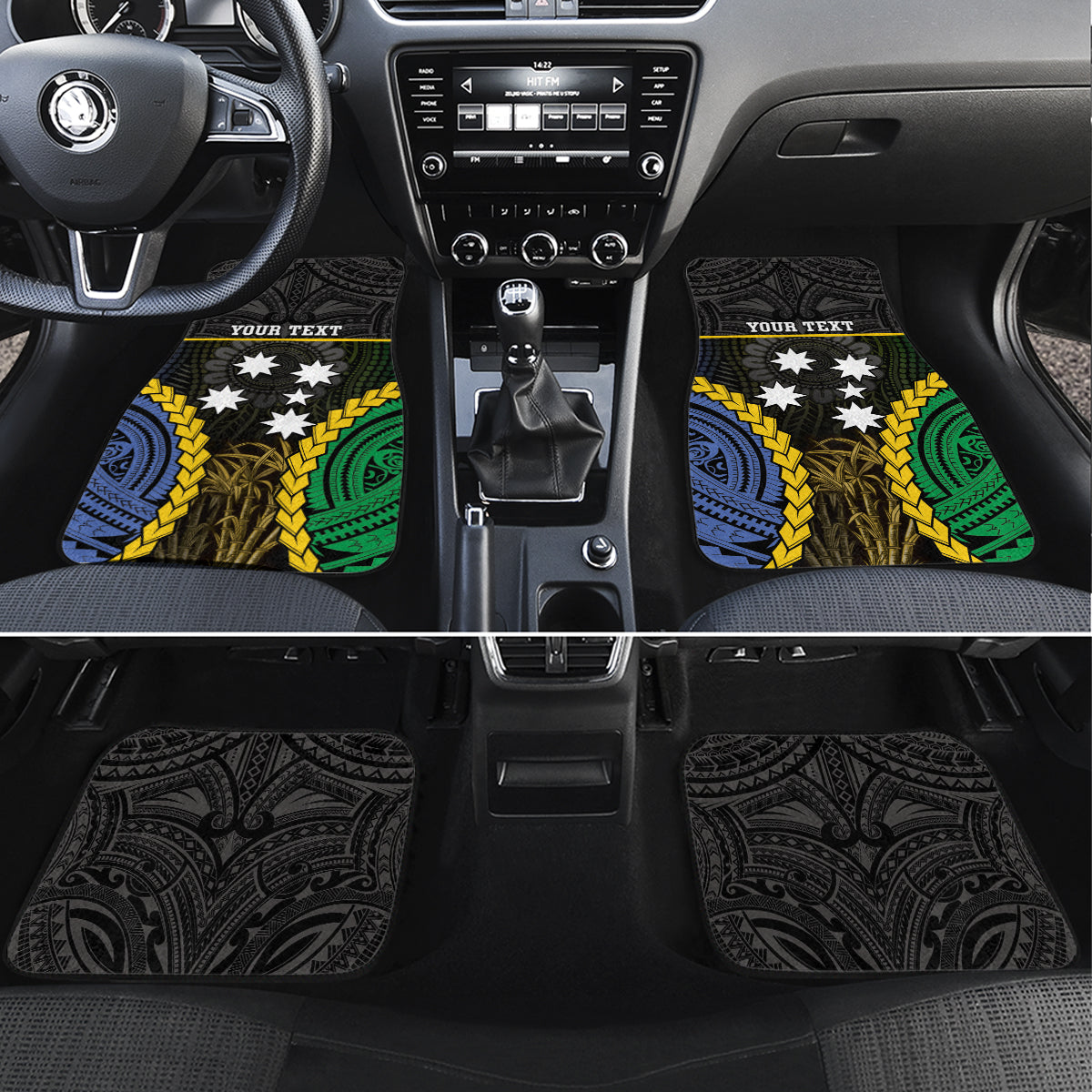 South Sea Islanders And Gilbert Islands Car Mats Kanakas Polynesian Pattern