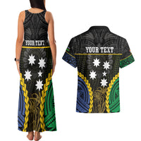 Personalised South Sea Islanders And Gilbert Islands Couples Matching Tank Maxi Dress and Hawaiian Shirt Kanakas Polynesian Pattern LT05 - Polynesian Pride