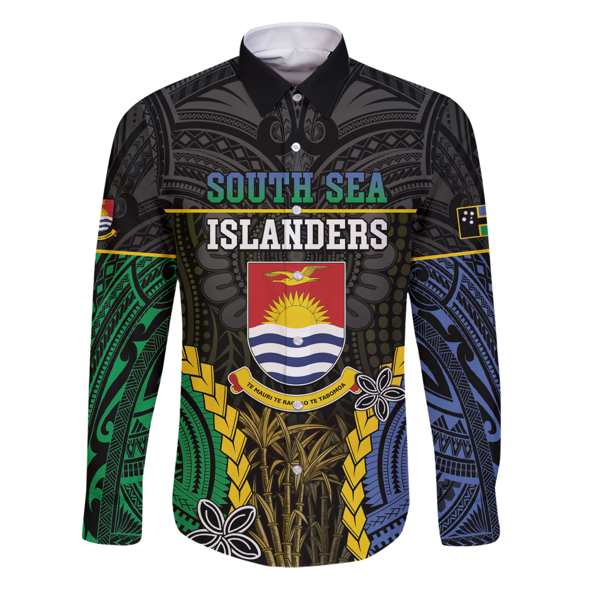 Personalised South Sea Islanders And Gilbert Islands Family Matching Mermaid Dress and Hawaiian Shirt Kanakas Polynesian Pattern