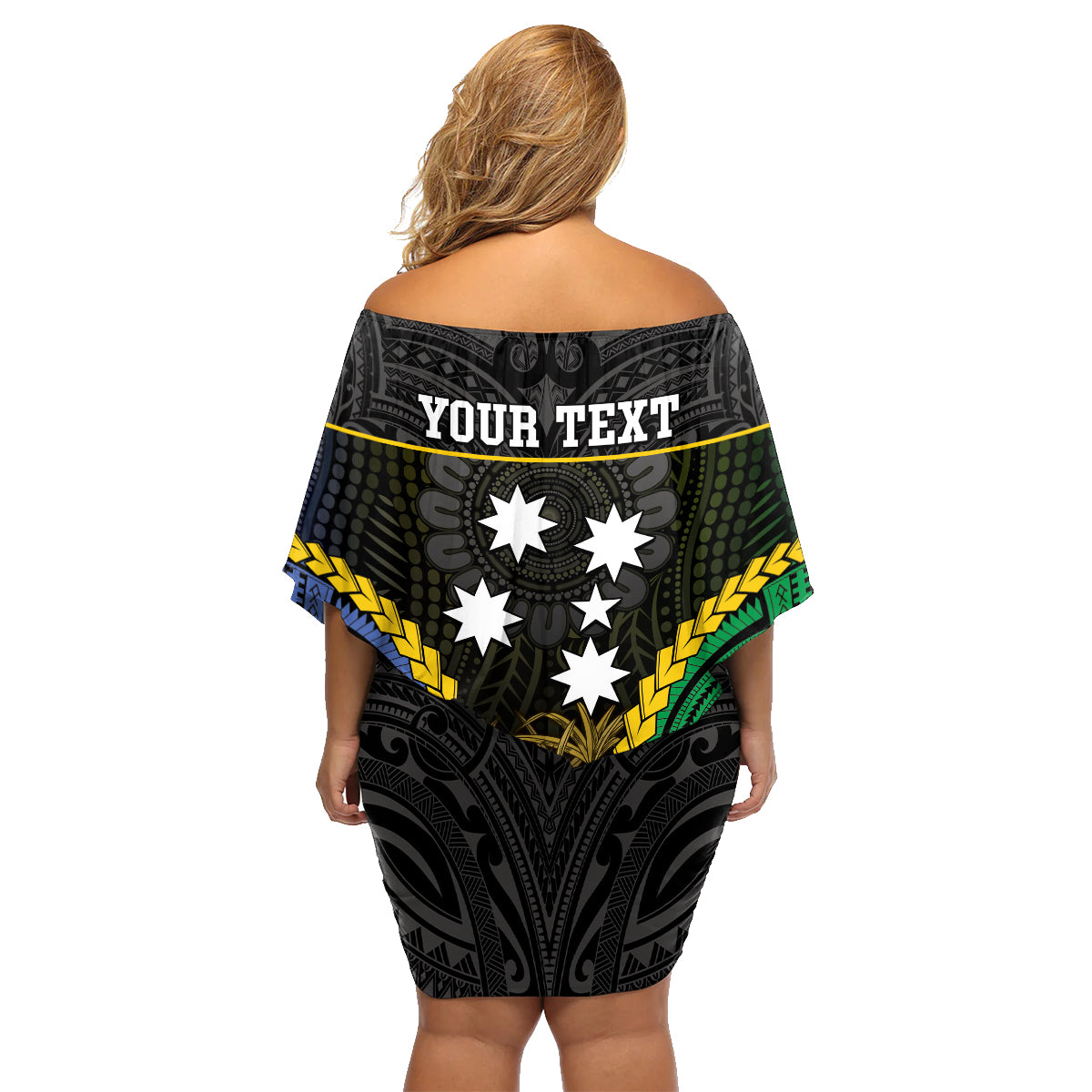 Personalised South Sea Islanders And Gilbert Islands Family Matching Off Shoulder Short Dress and Hawaiian Shirt Kanakas Polynesian Pattern LT05 - Polynesian Pride