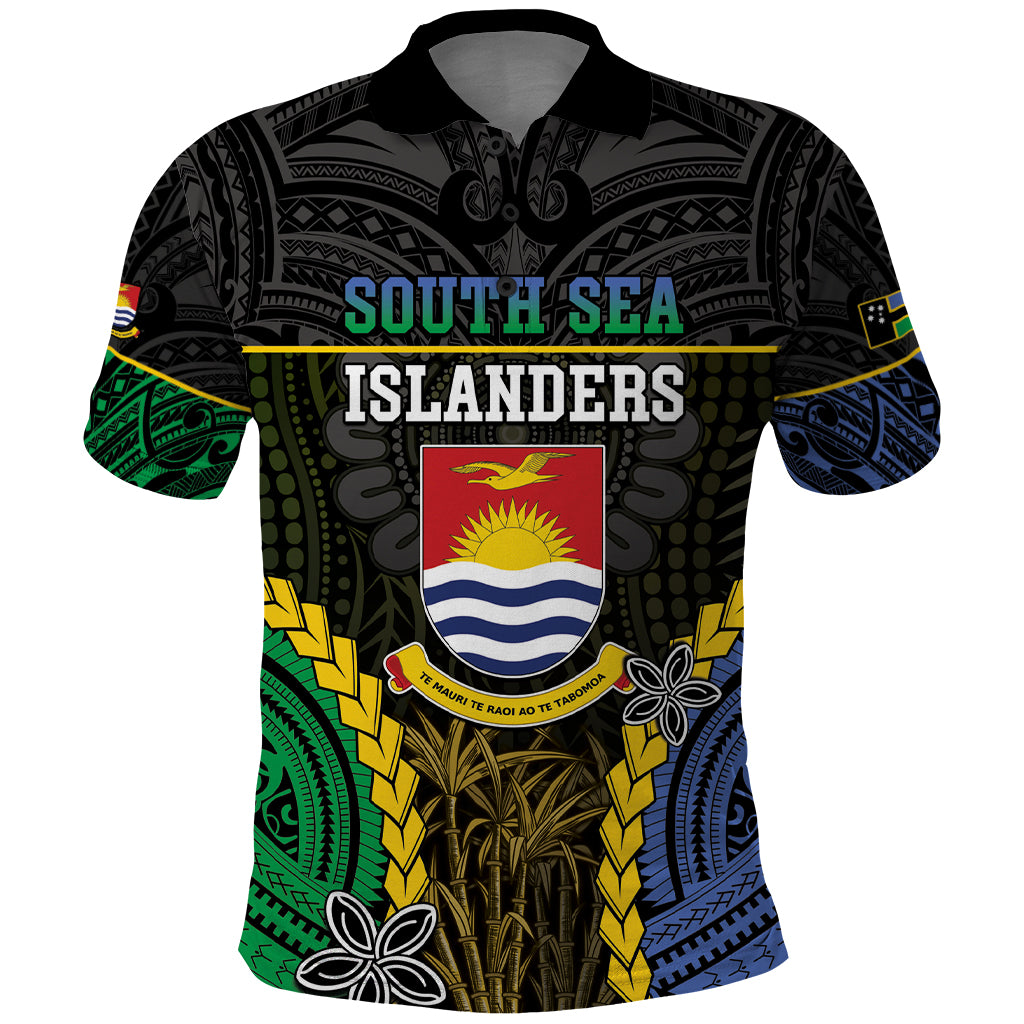 Personalised South Sea Islanders And Gilbert Islands Polo Shirt Kanakas Polynesian Pattern