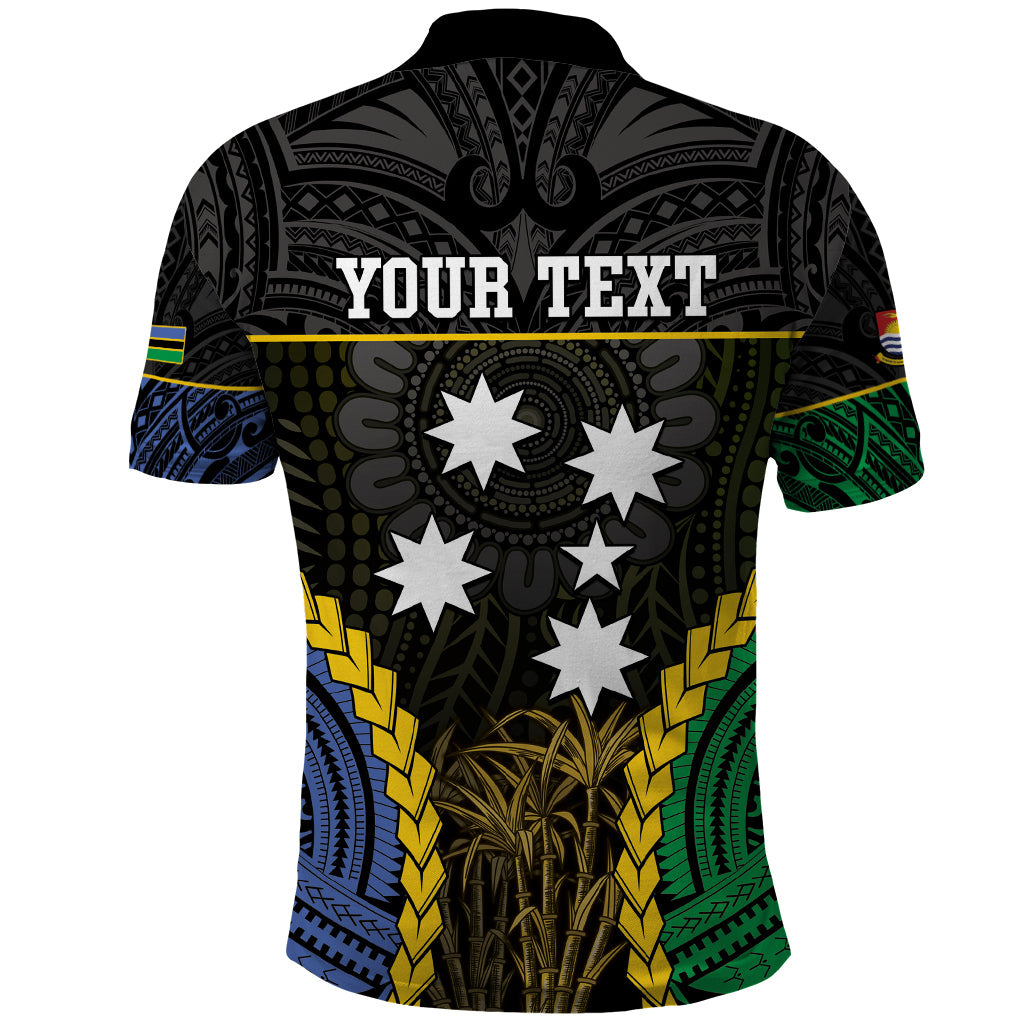 Personalised South Sea Islanders And Gilbert Islands Polo Shirt Kanakas Polynesian Pattern