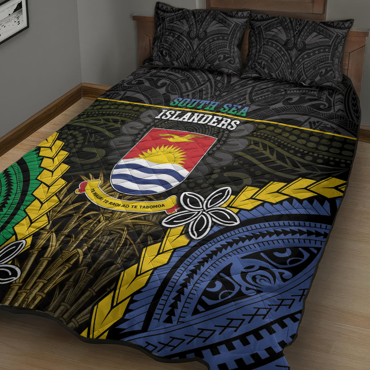 South Sea Islanders And Gilbert Islands Quilt Bed Set Kanakas Polynesian Pattern