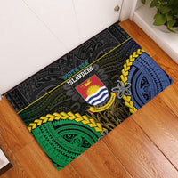South Sea Islanders And Gilbert Islands Rubber Doormat Kanakas Polynesian Pattern LT05 Black - Polynesian Pride