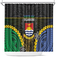 South Sea Islanders And Gilbert Islands Shower Curtain Kanakas Polynesian Pattern