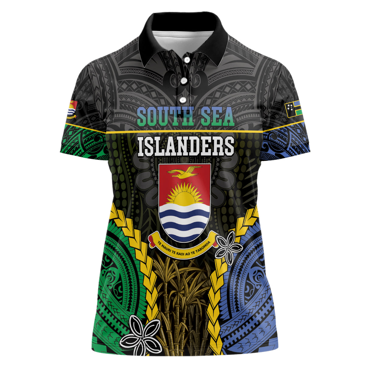 Personalised South Sea Islanders And Gilbert Islands Women Polo Shirt Kanakas Polynesian Pattern