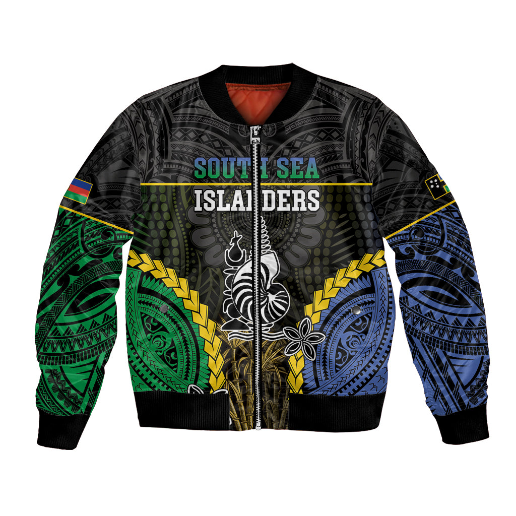 Personalised South Sea Islanders And New Caledonia Bomber Jacket Kanakas Polynesian Pattern