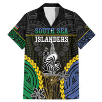 Personalised South Sea Islanders And New Caledonia Family Matching Mermaid Dress and Hawaiian Shirt Kanakas Polynesian Pattern LT05 Dad's Shirt - Short Sleeve Black - Polynesian Pride