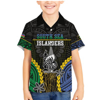 Personalised South Sea Islanders And New Caledonia Family Matching Mermaid Dress and Hawaiian Shirt Kanakas Polynesian Pattern LT05 Son's Shirt Black - Polynesian Pride