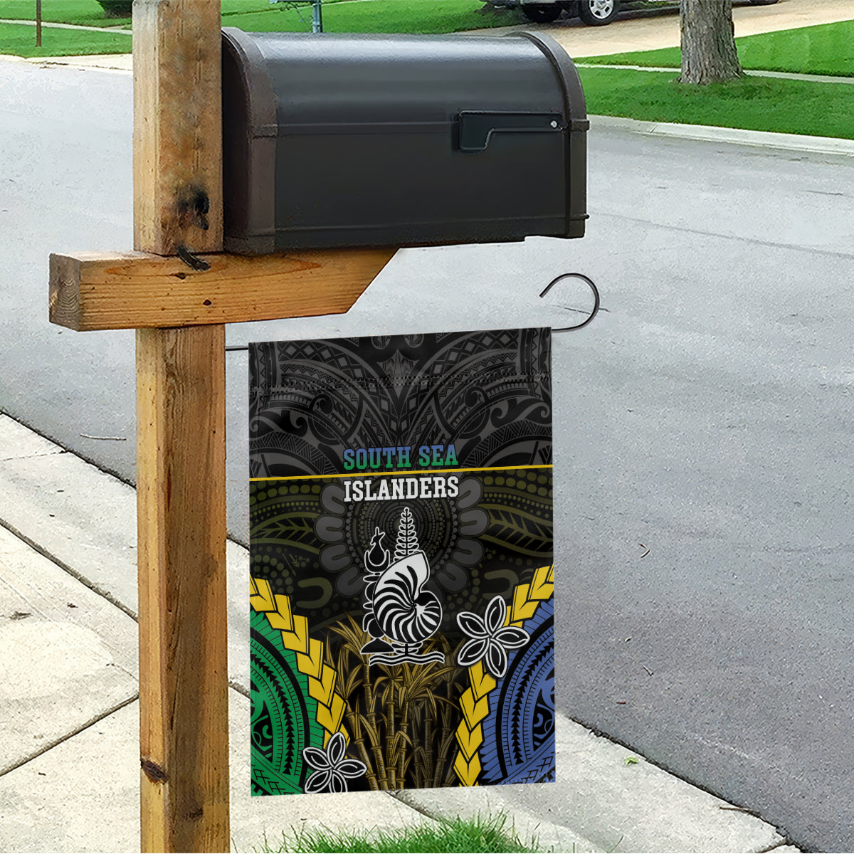 South Sea Islanders And New Caledonia Garden Flag Kanakas Polynesian Pattern