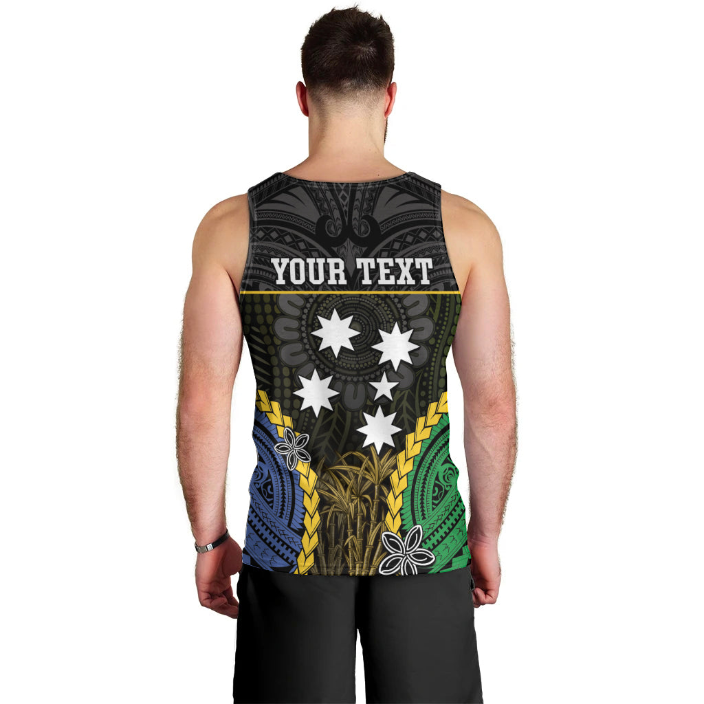 Personalised South Sea Islanders And New Caledonia Men Tank Top Kanakas Polynesian Pattern LT05 - Polynesian Pride