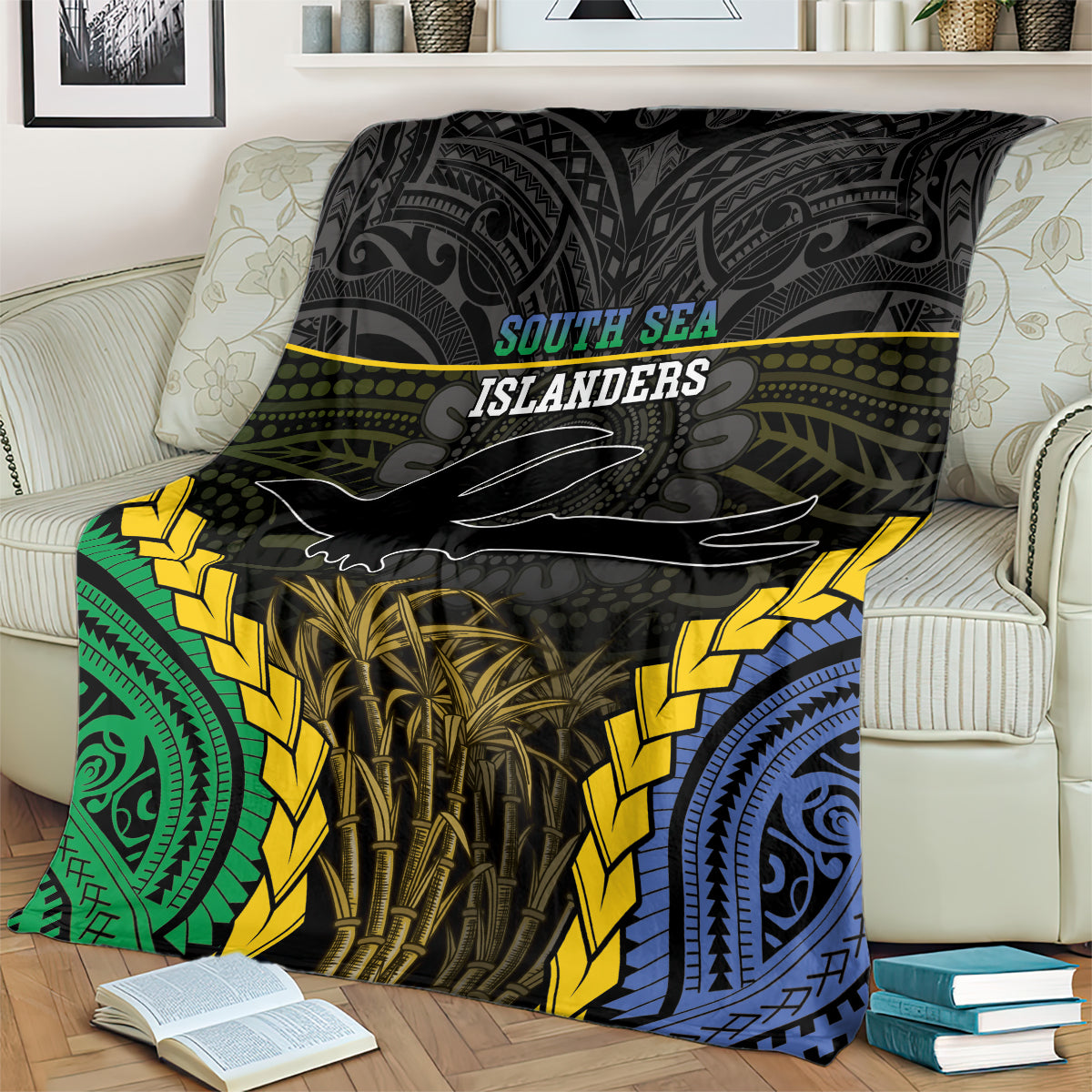 South Sea Islanders And New Ireland Blanket Kanakas Polynesian Pattern LT05 - Polynesian Pride
